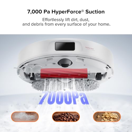 roborock Qrevo Pro Robot Vacuum and Mop with FlexiArm Design Edge Mopping, Dynamic Hot Water Mop Washing and Auto Mop Drying, Intelligent Dirt Detection, 7,000 Pa Suction