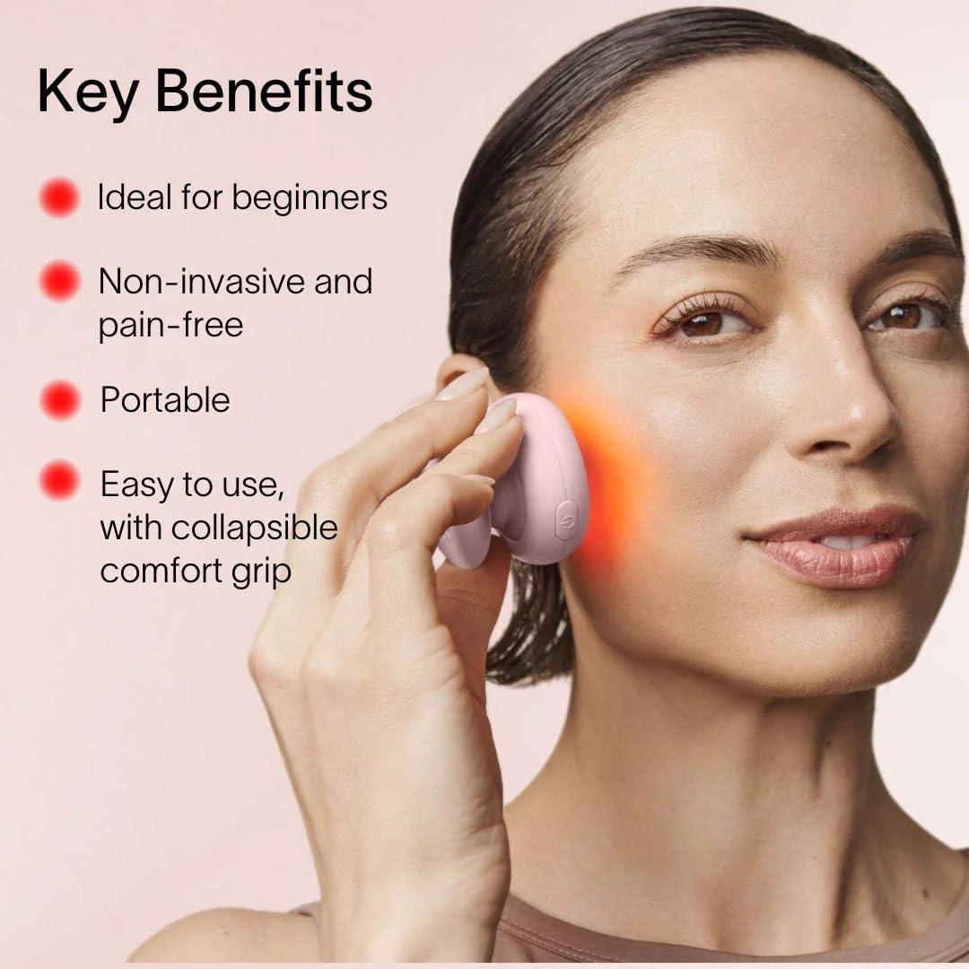 Solawave 2 in 1 Anti-Aging Face & Body Skincare Mini with Red and Infrared Light + Therapeutic Warmth for Skin Rejuvenation, Wrinkles, Fine Lines, Blemishes, and Dark Spots