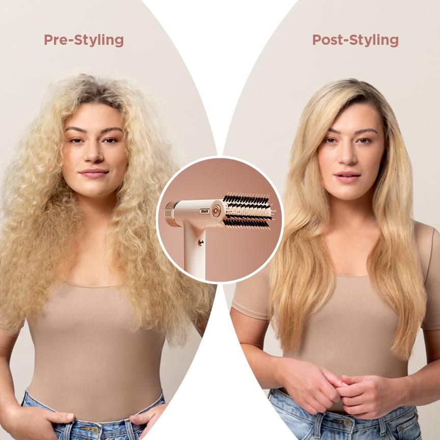 Shark Hair Dryer SpeedStyle RapidGloss Finisher and High-Velocity Dryer, Ionic Hair Blow Dryer with IQ Speed Styling and Drying Suite, No Heat Damage, Best for Curly and Coily Hair, Silk, HD332