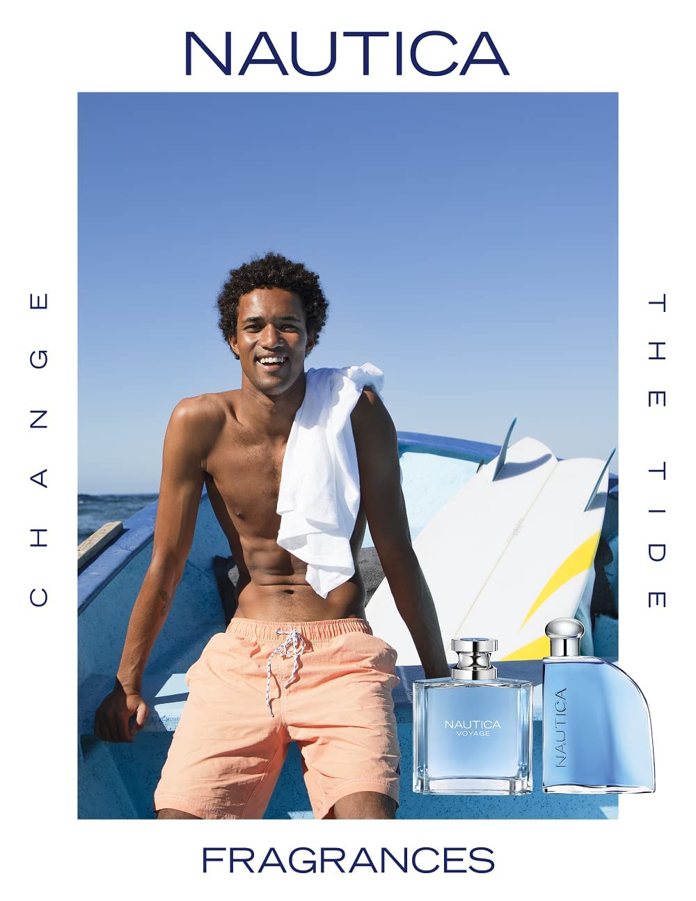 Nautica Voyage Eau De Toilette for Men - Fresh, Romantic, Fruity Scent Woody, Aquatic Notes of Apple, Water Lotus, Cedarwood, and Musk Ideal Day Wear 3.3 Fl Oz