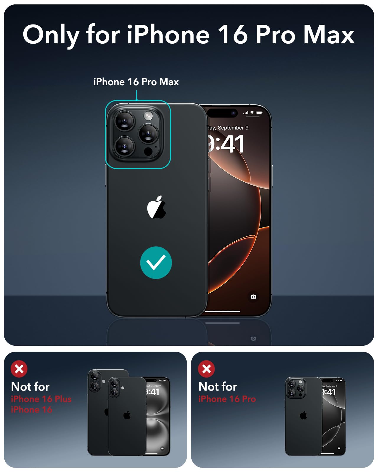 ESR for iPhone 16 Pro Max Case, Compatible with MagSafe, Shockproof Military-Grade Protection, Magnetic Phone Case for iPhone 16 Pro Max 6.9 inch, Clear