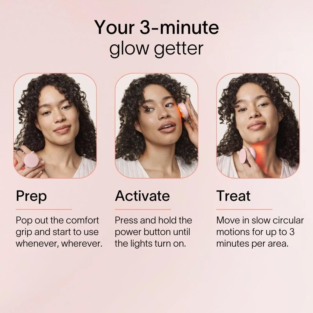 Solawave 2 in 1 Anti-Aging Face & Body Skincare Mini with Red and Infrared Light + Therapeutic Warmth for Skin Rejuvenation, Wrinkles, Fine Lines, Blemishes, and Dark Spots