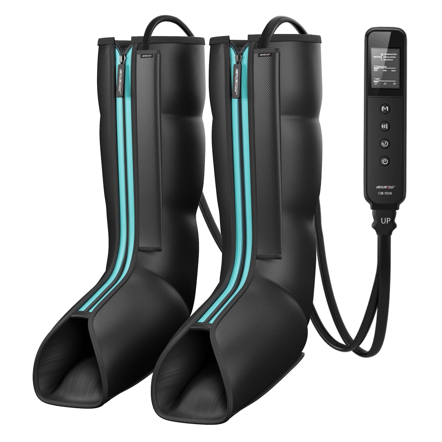 CINCOM Leg Massager for Circulation and Pain Relief, Air Compression Leg Massager for Foot and Leg Helpful for Lymphedema Edema Restless and Relaxation Birthday Gifts for Women Men