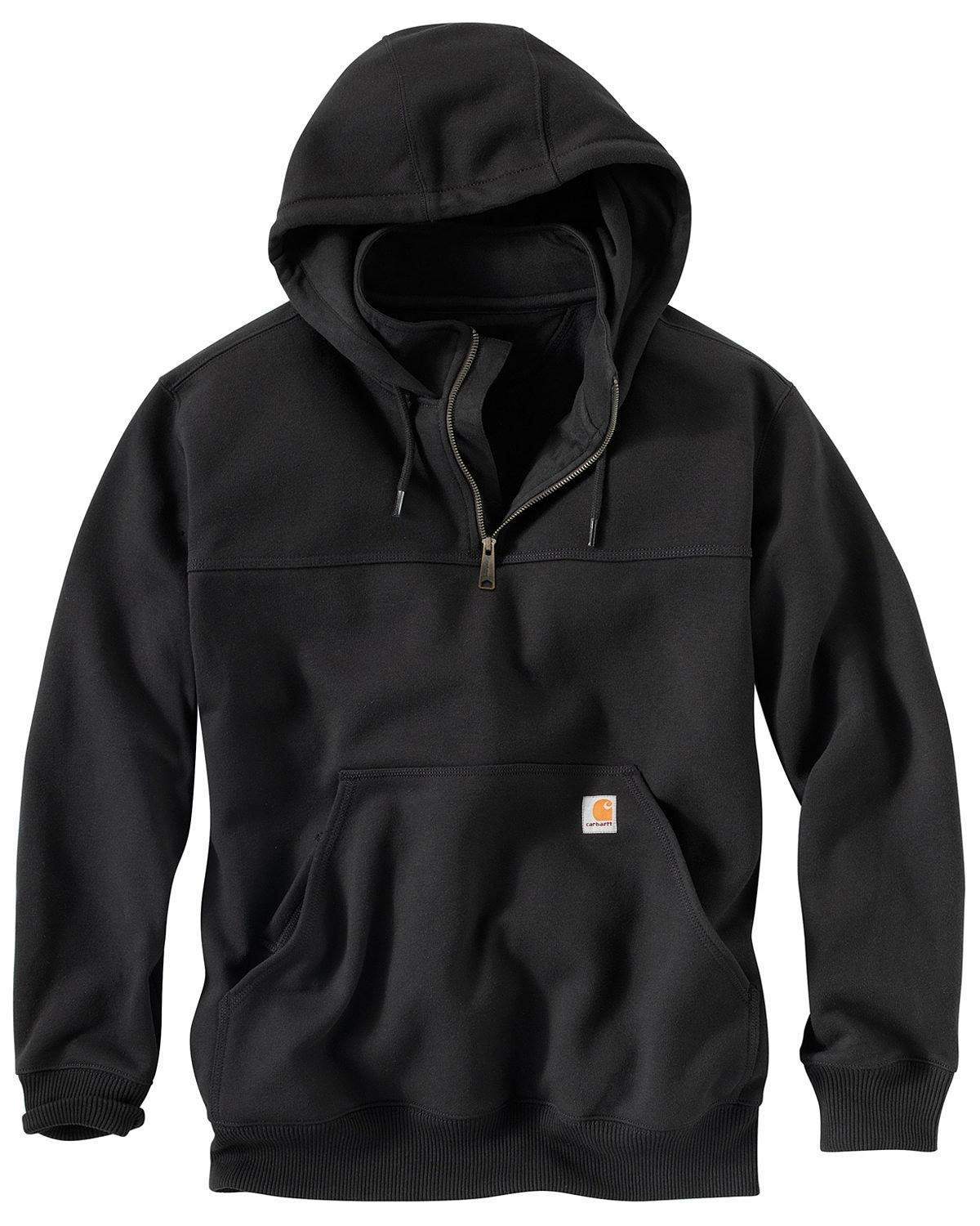 Carhartt Men's Rain Defender Loose Fit Heavyweight Quarter-Zip Sweatshirt, Black, Small