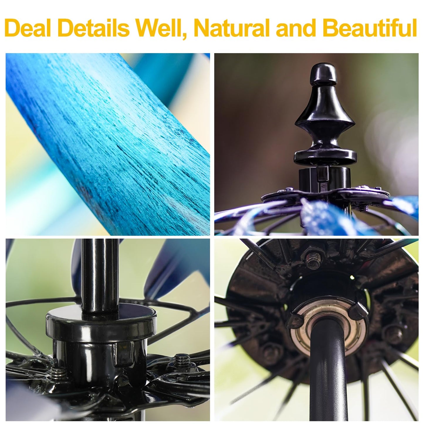 LimeHill Wind Spinner for Yard and Garden - Large Metal Kinetic Wind Sculptures for Outdoor Decorations