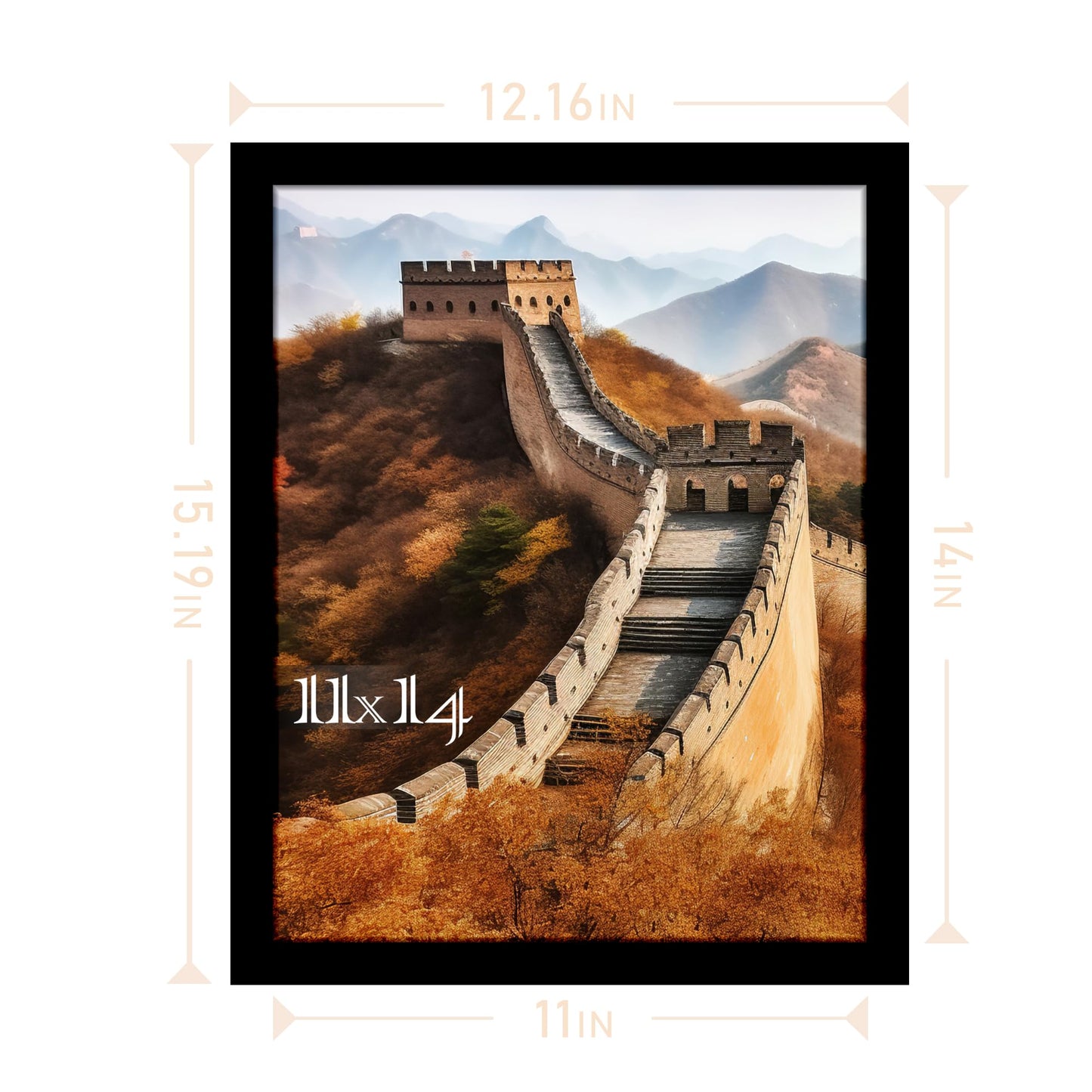 Picrit 11x14 Picture Frame, Photo Frame for Wall Mounting Diaplay, Black