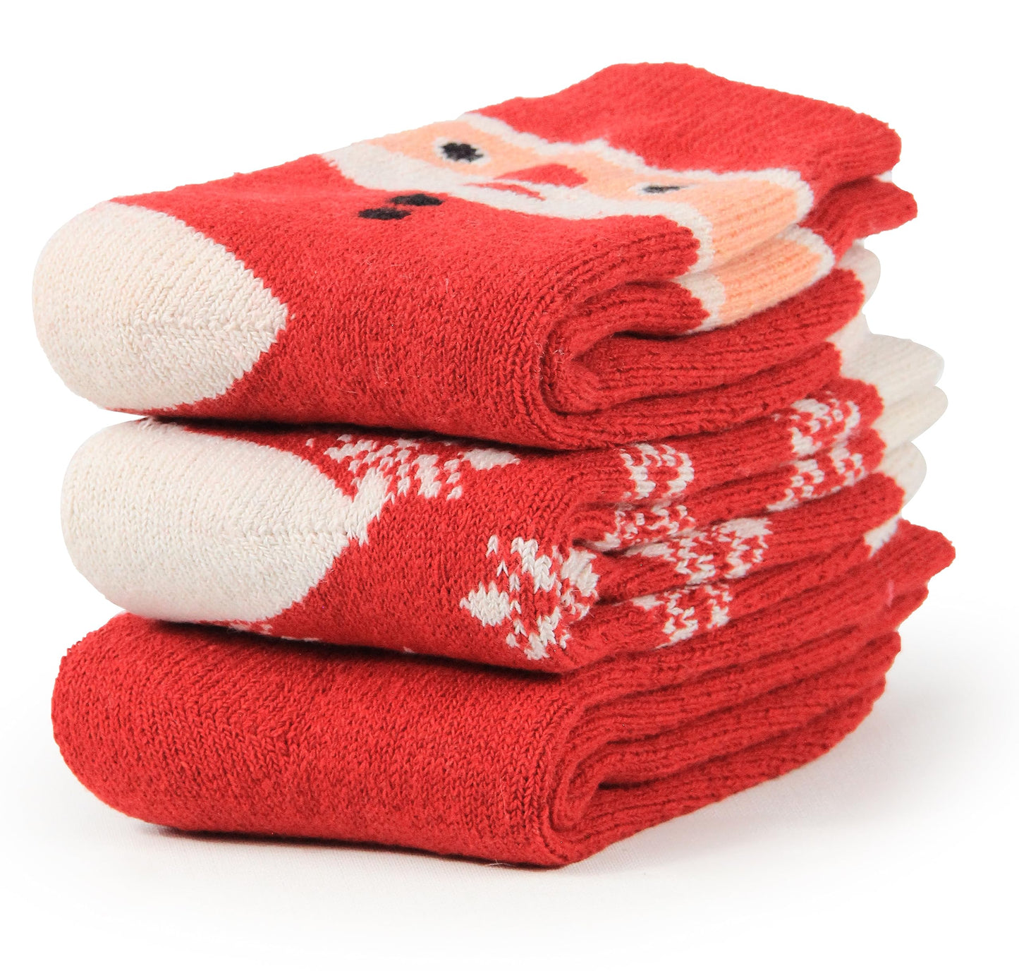 BomKinta Women Winter Solid Boots Socks Thick Warm Wool Socks Cozy Crew Socks for Women Christmas Gift