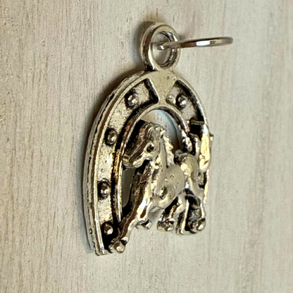 Silver Horseshoe Good Luck Charms | Western Hat Bar Add-On