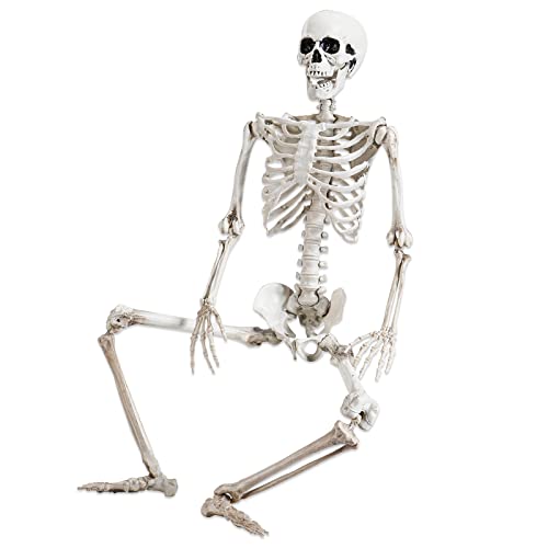 Abakuku 36" Halloween Skeleton Decorations,Human Bones for Halloween Party with Movable Joints,for Haunted Houses, Front Lawn, Graveyard Props