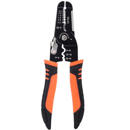 VANJOIN Wire Stripper with Cutter and Crimper, Professional Crimping/Stripping tool/Multi-Tool, twist/cutting/wire Hand Tool, Stripping for AWG 10-20(Wire Crimper Cutter)