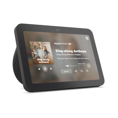 Amazon Echo Show 8 (newest model), With Spatial Audio, Smart Home Hub, and Alexa, Charcoal