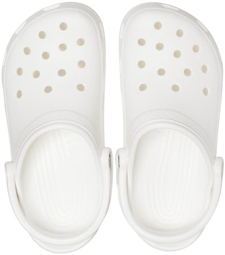 Crocs Unisex-Adult Classic Clogs (Best Sellers), White, 2 Men/4 Women