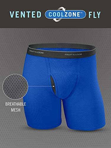 Fruit of the Loom Men's Coolzone Boxer Briefs, 7 Pack-Assorted Colors, Large