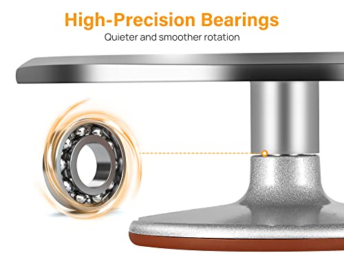 Kootek Aluminium Alloy Revolving Cake Stand 12 Inch Rotating Cake Turntable for Cake, Cupcake Decorating Supplies