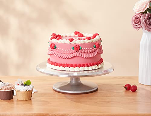 Kootek Aluminium Alloy Revolving Cake Stand 12 Inch Rotating Cake Turntable for Cake, Cupcake Decorating Supplies