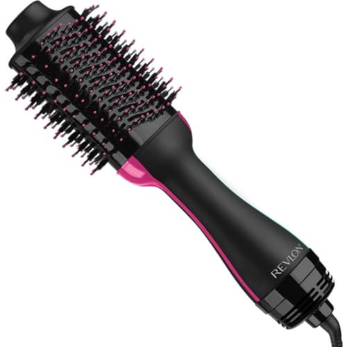 REVLON One Step Volumizer Hair Dryer and Styler | Less Frizz, More Shine, and Less Heat Damage for Fast and Easy Salon-Style Blowouts, for all Hair Types and Lengths (Black)