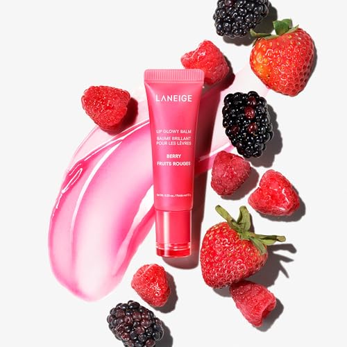 LANEIGE Lip Glowy Balm Berry: Hydrate, Glossy, Lightweight, Moisturize & Tint with Shea Butter (Packaging May Vary)