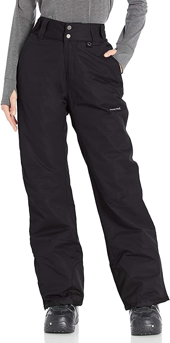 Arctix Women's Insulated Snow Pants, Black, Medium Short