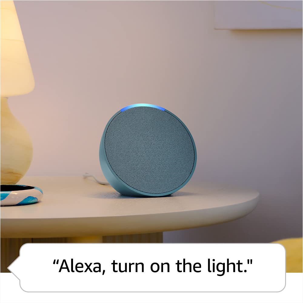 Amazon Echo Pop (newest model), Full sound compact smart speaker with Alexa, Charcoal
