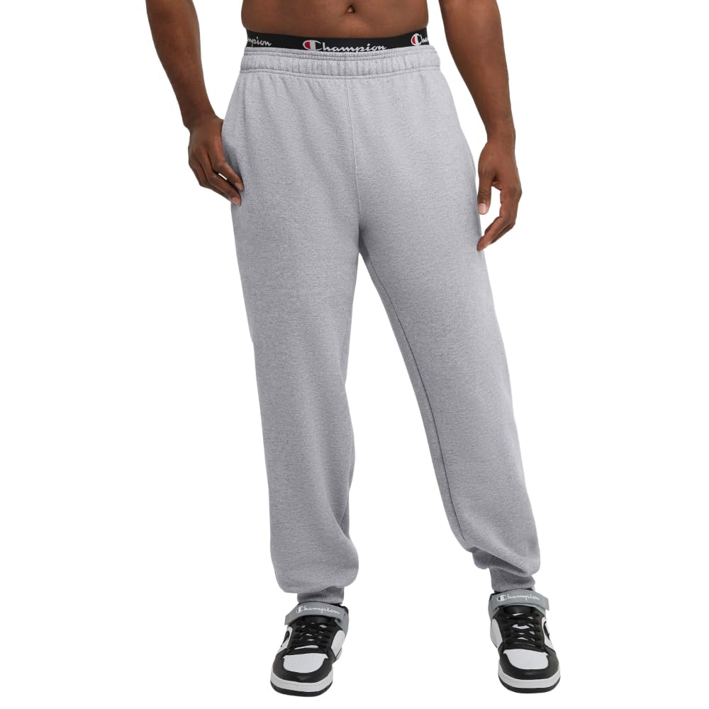 Champion Men's Joggers, Powerblend, Fleece Joggers, Sweatpants for Men, Medium