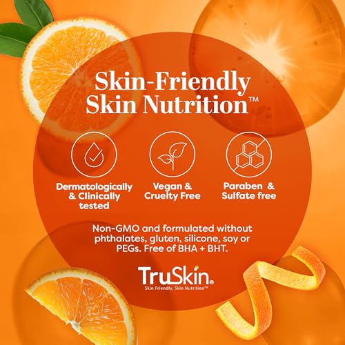 TruSkin Vitamin C Serum – Anti Aging Facial Serum with Vitamin C, Hyaluronic Acid, Vitamin E & More – Brightening Serum for Dark Spots, Even Skin Tone, Eye Area, Fine Lines & Wrinkles, 1 Fl Oz