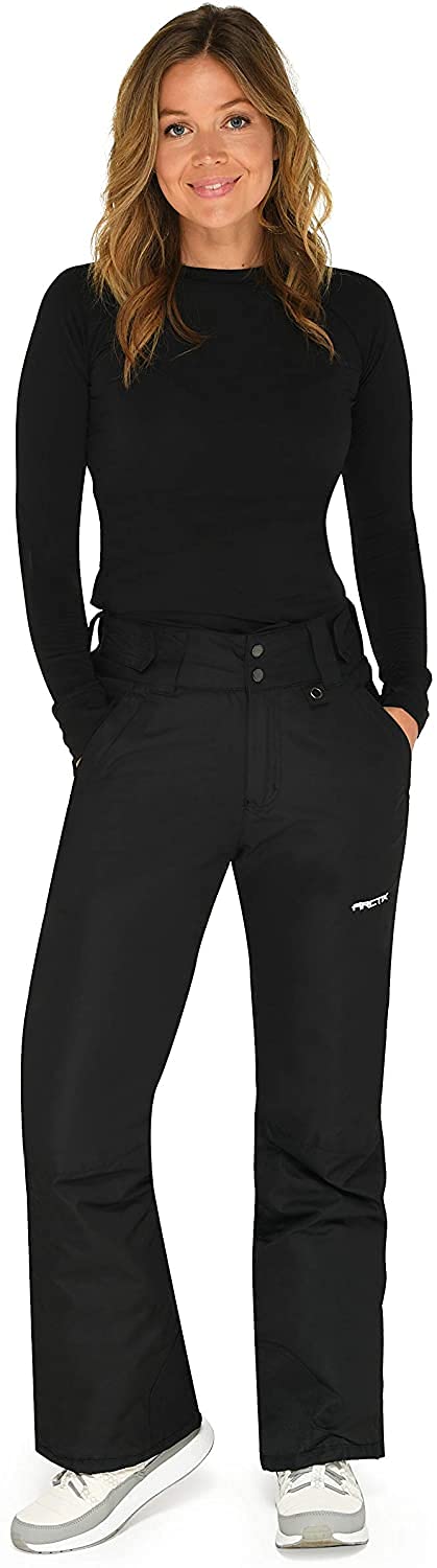 Arctix Women's Insulated Snow Pants, Black, Medium Short