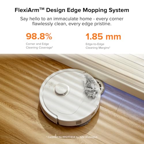 roborock Qrevo Pro Robot Vacuum and Mop with FlexiArm Design Edge Mopping, Dynamic Hot Water Mop Washing and Auto Mop Drying, Intelligent Dirt Detection, 7,000 Pa Suction