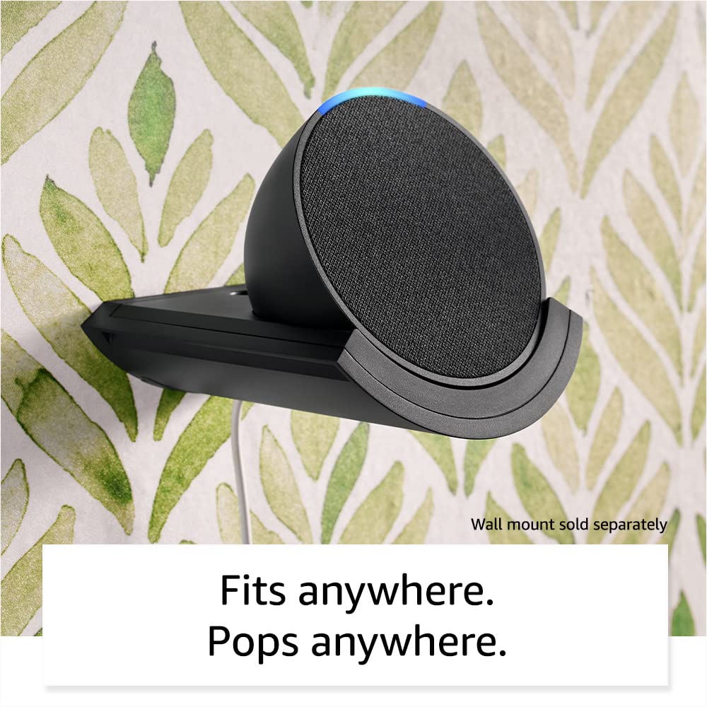 Amazon Echo Pop (newest model), Full sound compact smart speaker with Alexa, Charcoal
