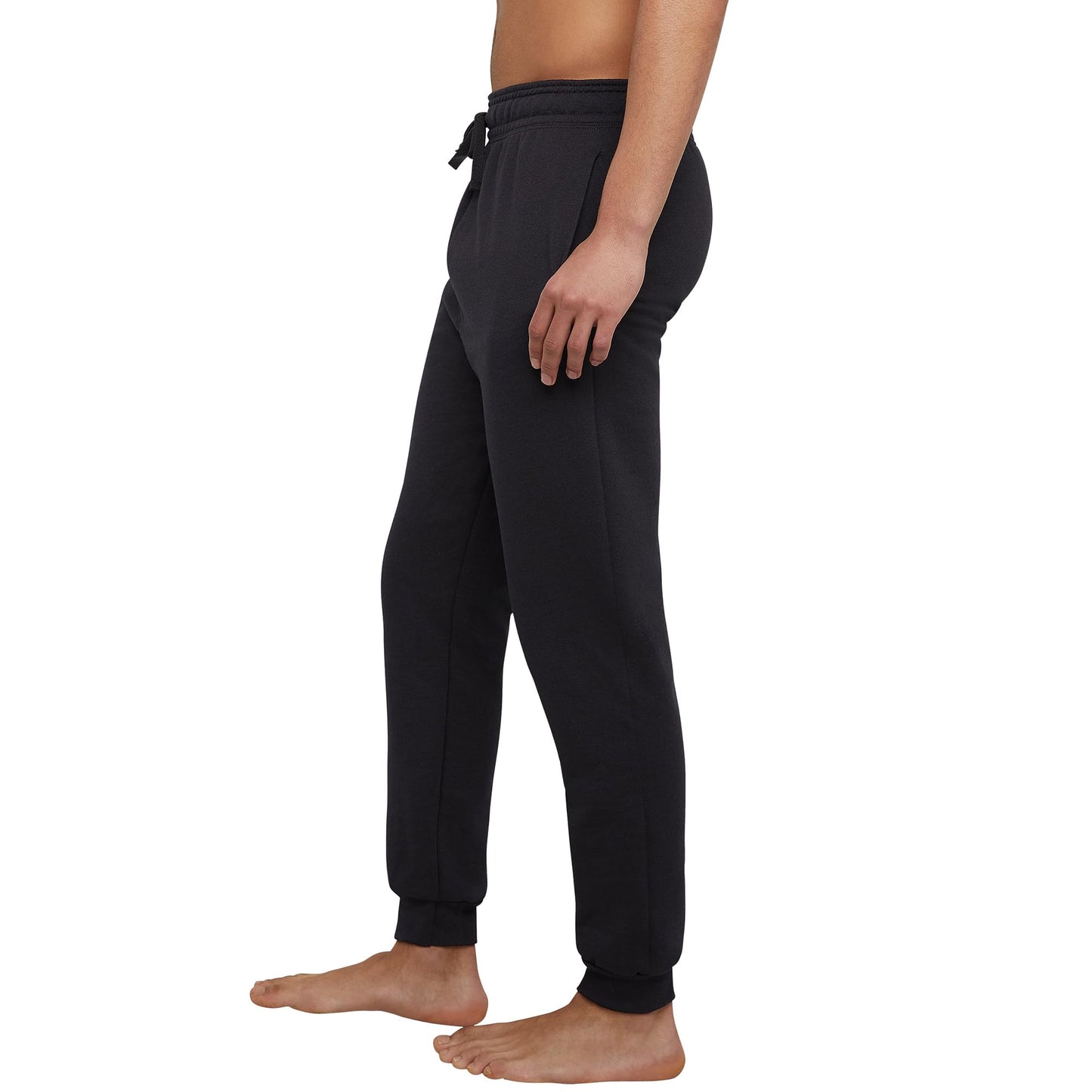 Hanes Men's Jogger Sweatpant with Pockets, Black, Large