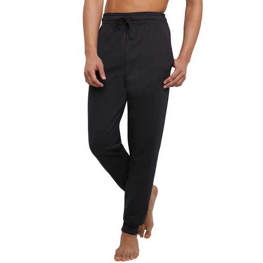 Hanes Men's Jogger Sweatpant with Pockets, Black, Large