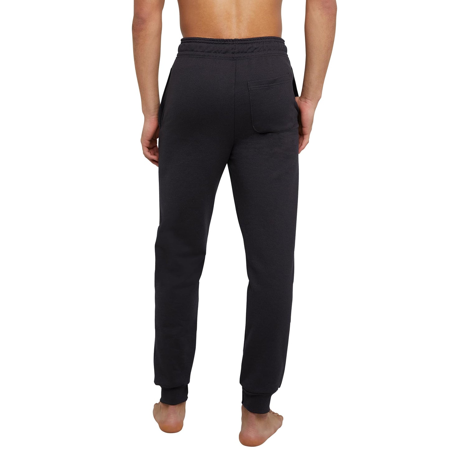 Hanes Men's Jogger Sweatpant with Pockets, Black, Large