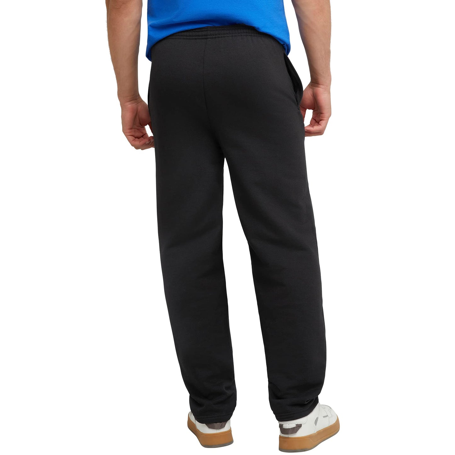 Hanes Men's EcoSmart Open Leg Pant with Pockets, black, 2X