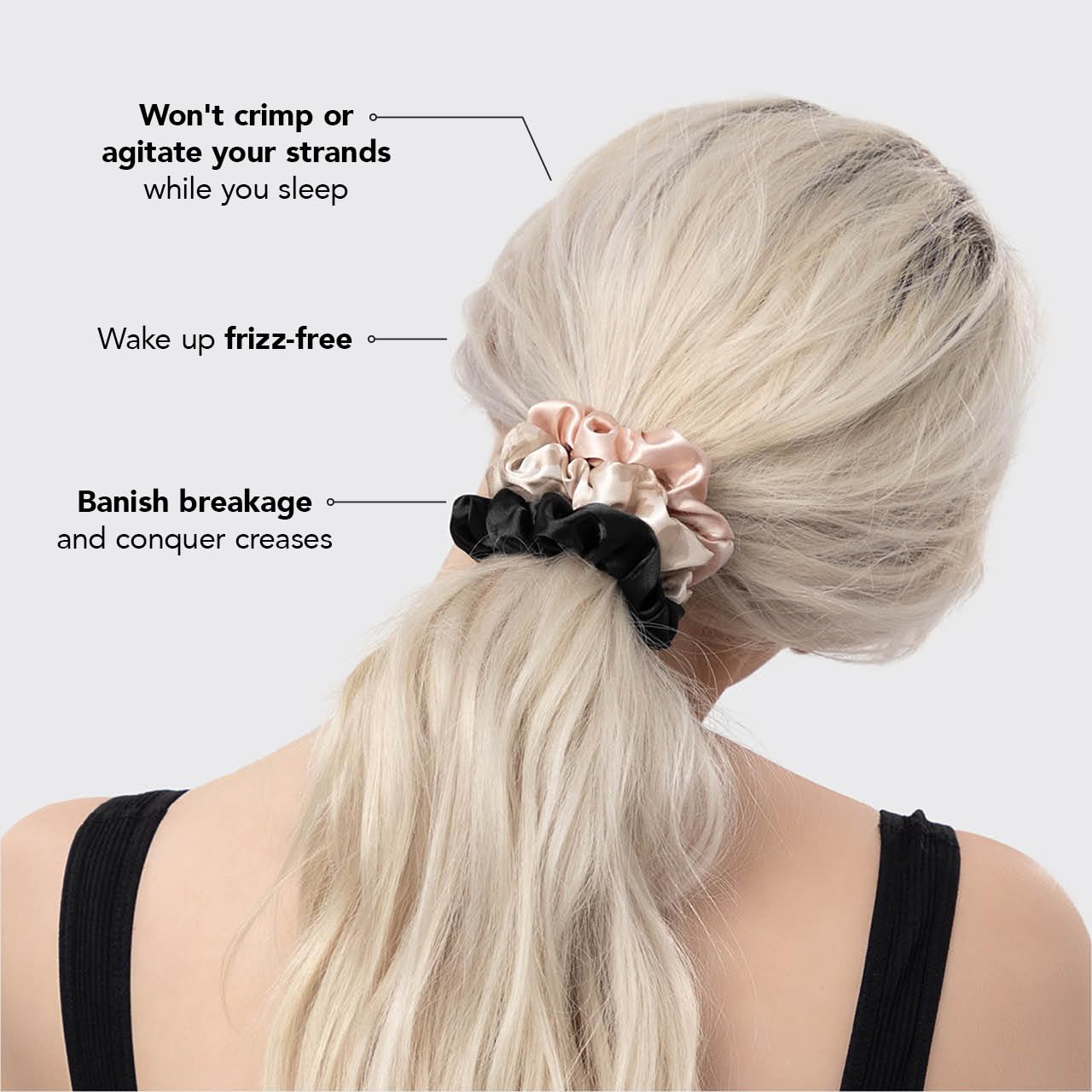 Kitsch Satin Hair Scrunchies for Women, Softer Than Silk Scrunchies for Hair, Satin Scrunchies for Girls, Satin Hair Ties for Women, Silk Hair Ties No Damage, Silk Ponytail Holders, 5pcs Assorted