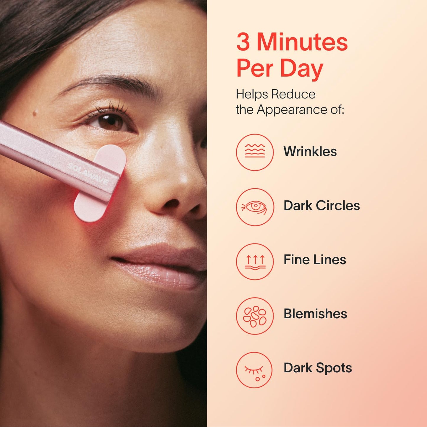 Solawave 4-in-1 Radiant Renewal Facial Wand & Skin Therapy Serum Bundle | Red Light Therapy for Face and Neck | Galvanic Skincare Wand & Massager | Anti-Aging Wrinkle Reduction | Solawave Original