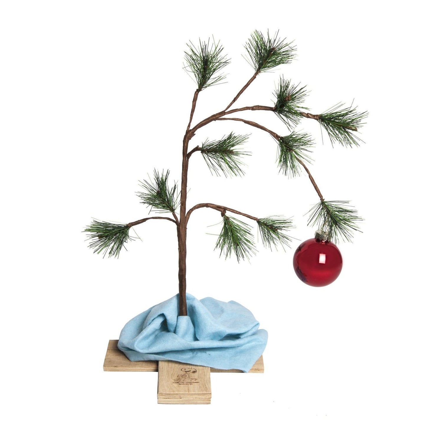 ProductWorks 24" Charlie Brown Christmas Tree with Linus's Blanket Holiday Décor, Classic Ornament