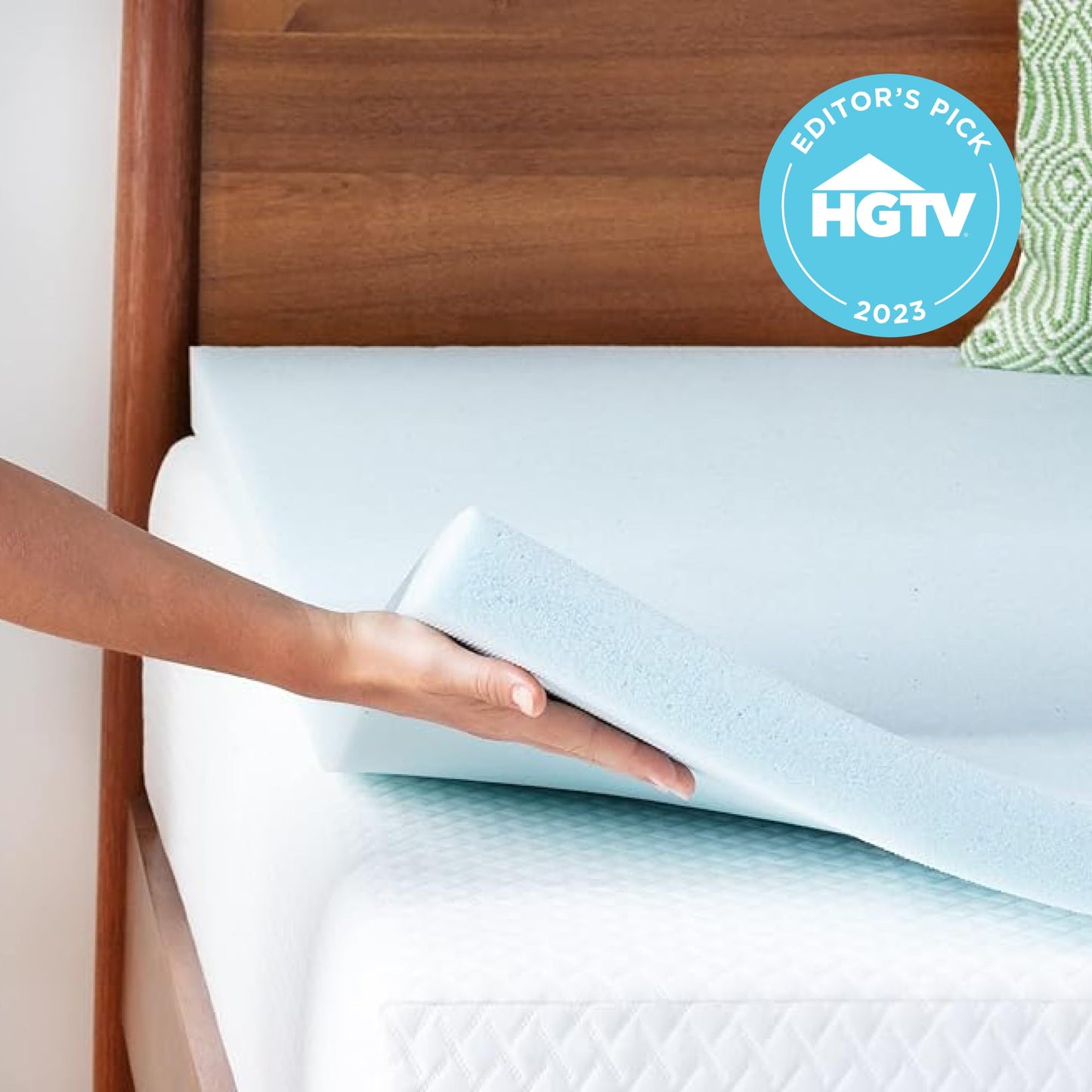 LINENSPA Memory Foam Mattress Topper - 2 Inch Gel Infused Memory Foam - Plush Feel - Cooling and Pressure Relieving - CertiPUR Certified - Dorm Room Essentials - Twin Size