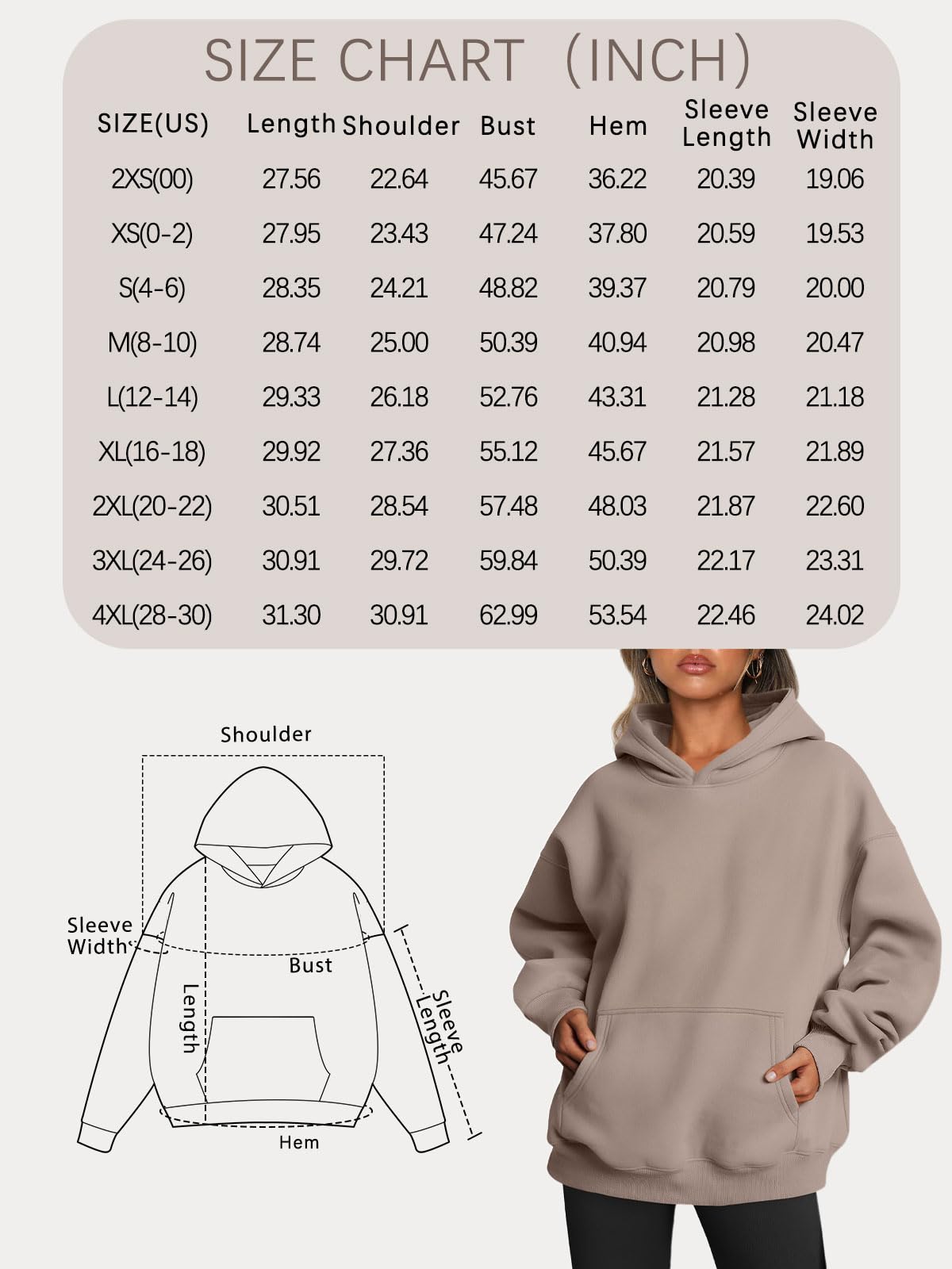 Trendy Queen Womens Oversized Hoodies Fleece Sweatshirts Long Sleeve Sweaters Pullover Fall Outfits Winter Clothes Black 2XS