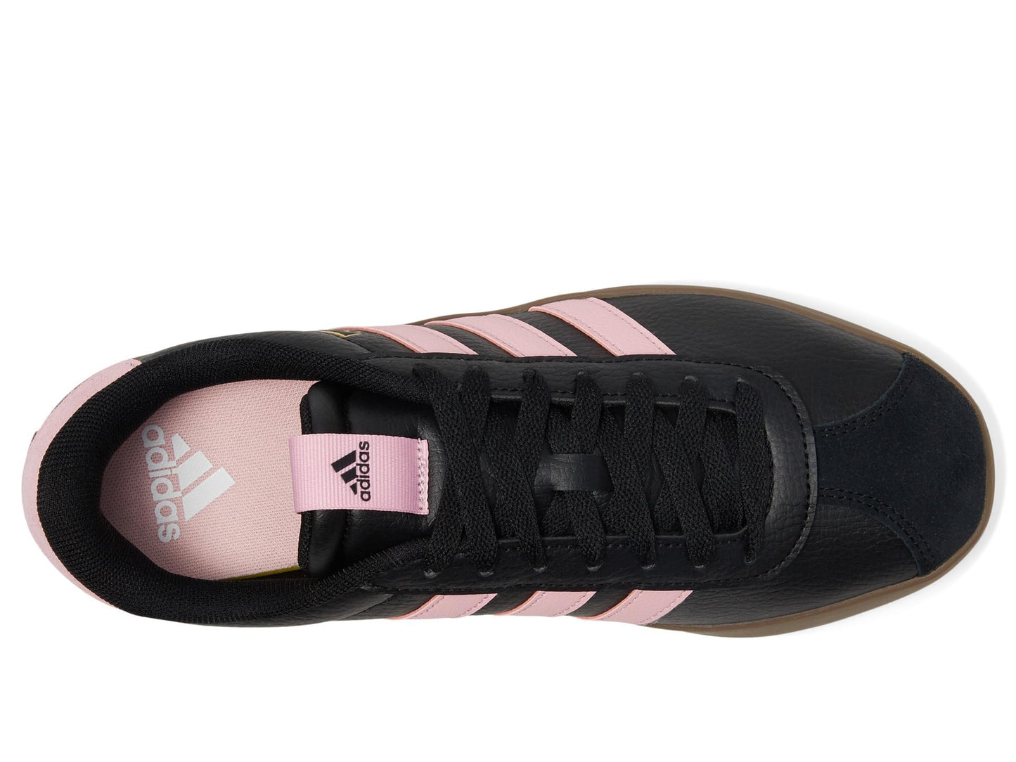 adidas Women's VL Court 3.0 Sneaker, Black/Black/Gold Metallic, 5.5