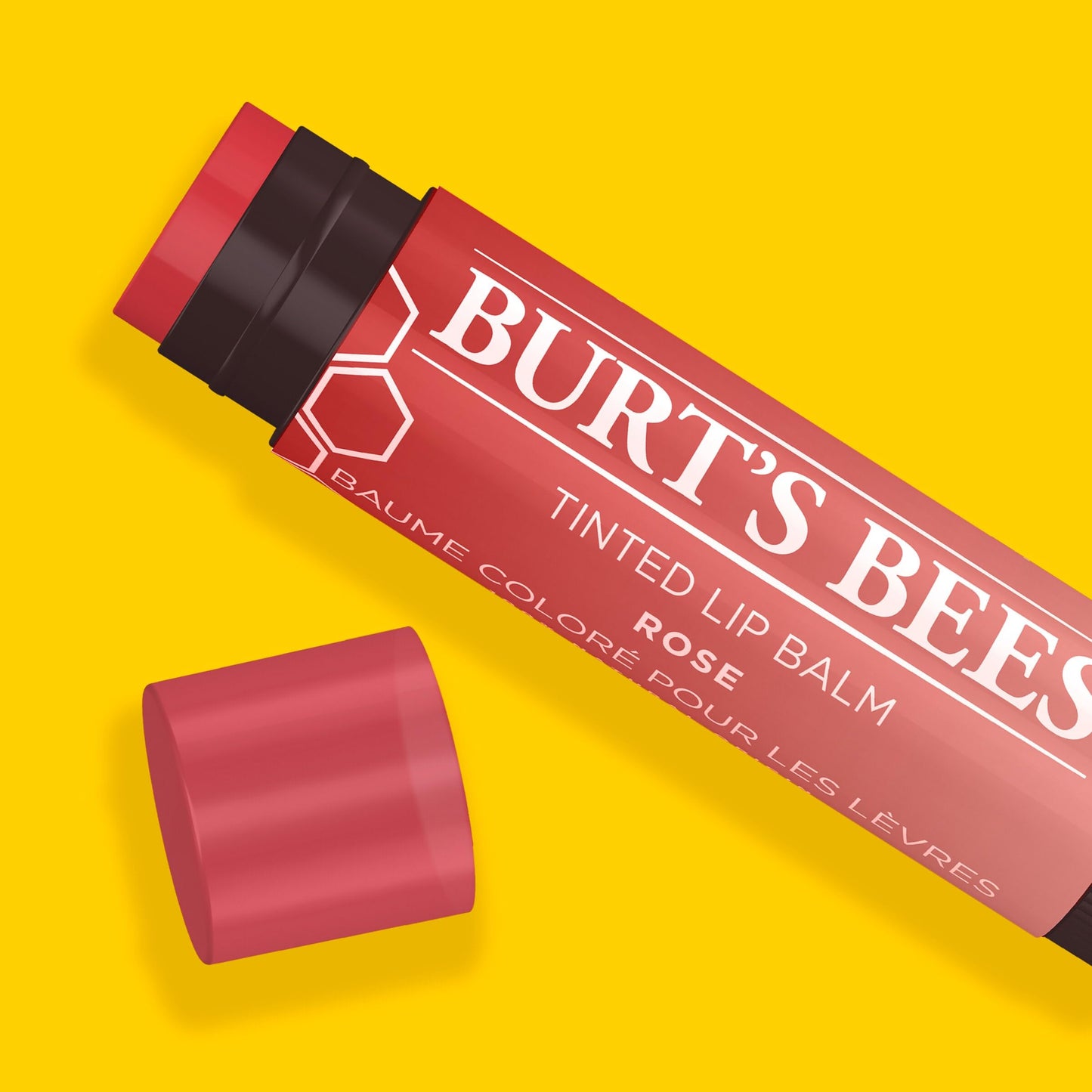 Burt's Bees Lip Tint Balm Stocking Stuffers Gifts, Long Lasting 2 in 1 Duo Tinted Balm Formula, Color Infused with Hydrating Shea Butter for a Natural Looking Buildable Finish, Petal Rose (2-Pack)