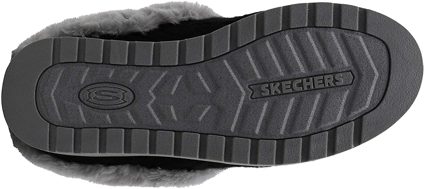 Skechers BOBS from Women's Keepsakes Ice Angel Slipper, Black/Grey, 6 M US