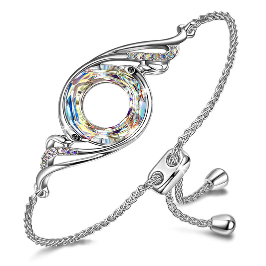 Kate Lynn Slider Bracelets for Women Crystal Bracelet Jewelry for Women Birthday Gifts for Women Mom Wife Grilfriend Wife Daughter Christmas Mothers Day Valentines Day Gifts