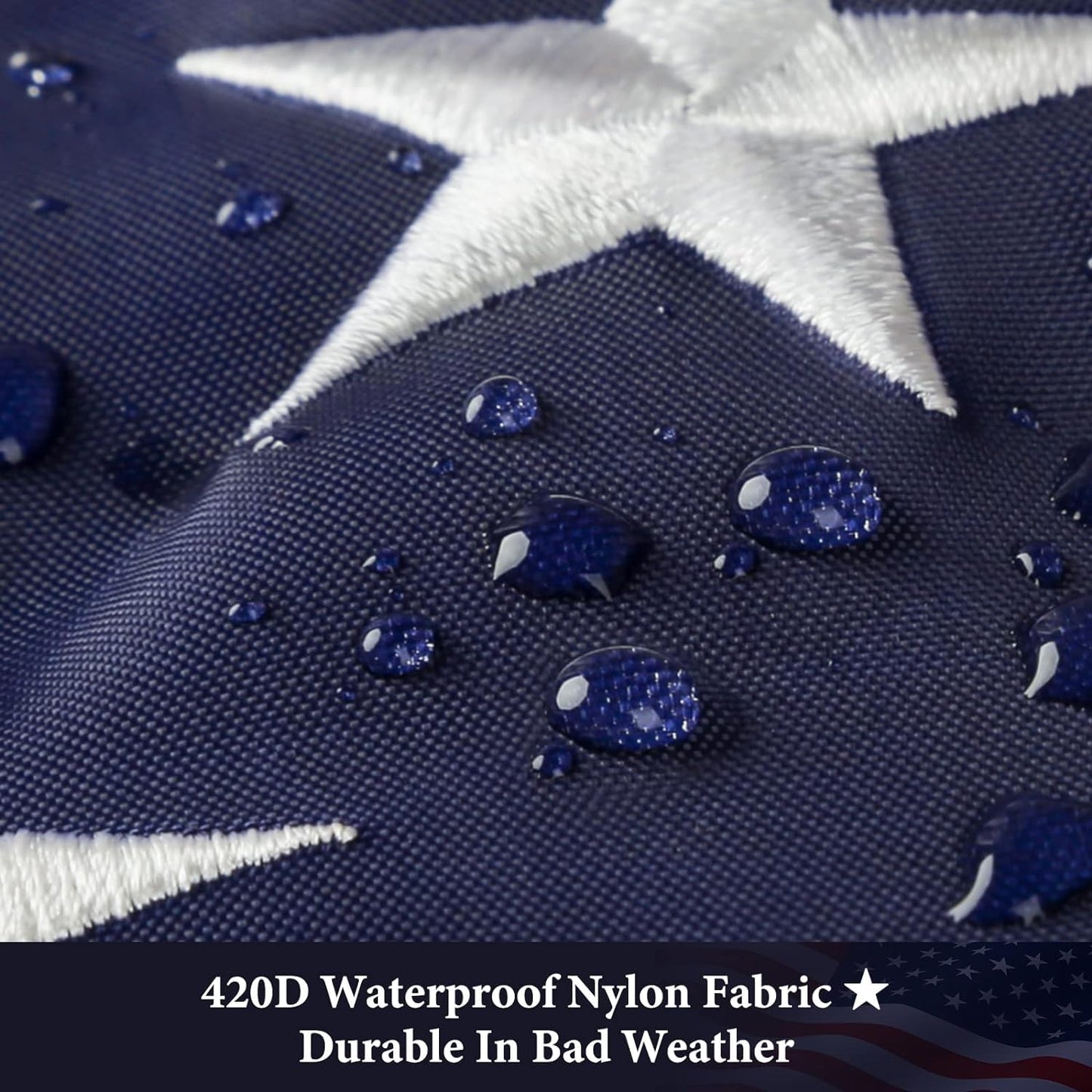 American Flags for Outside 2.5x4, Heavy Duty US Flag with Embroidered Stars, Thicken Nylon USA Flag with Sewn Stripes Brass Grommets US Flags 2.5x4 Outdoor Made for USA High Wind All Weather Flags