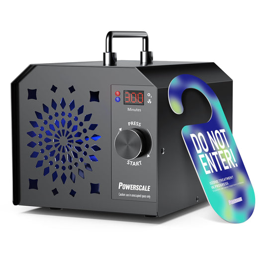 PowerScale Ozone Generator 55,000mg/h OZB1 Ozone Odor Eliminator Commercial Ozone Machine Odor Removal, For Home, Car, Pet Room Ozone Machine - High Capacity Ionizer Ozone Air Purifier, Black