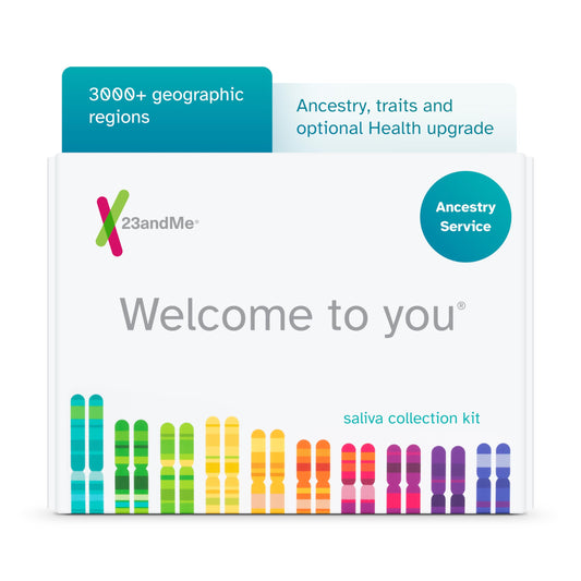 23andMe Ancestry Service - DNA Test Kit with Personalized Genetic Reports Including Ancestry Composition with 3000+ Geographic Regions, Family Tree, DNA Relative Finder and Trait Reports