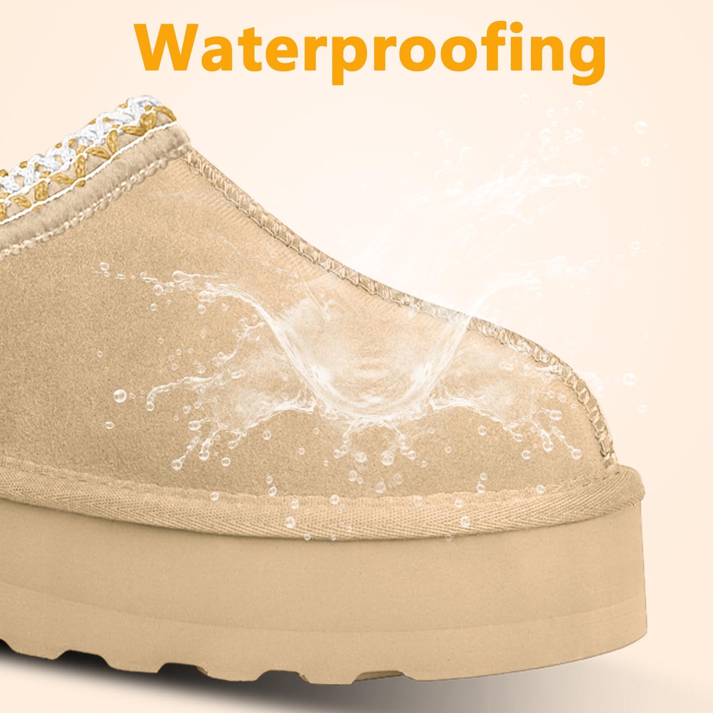 INPAKSA Women's Slippers Platform Mini Boots Short Ankle Boot Fur Fleece Lined Sneakers House slippers Anti-Slip Boot For Outdoor