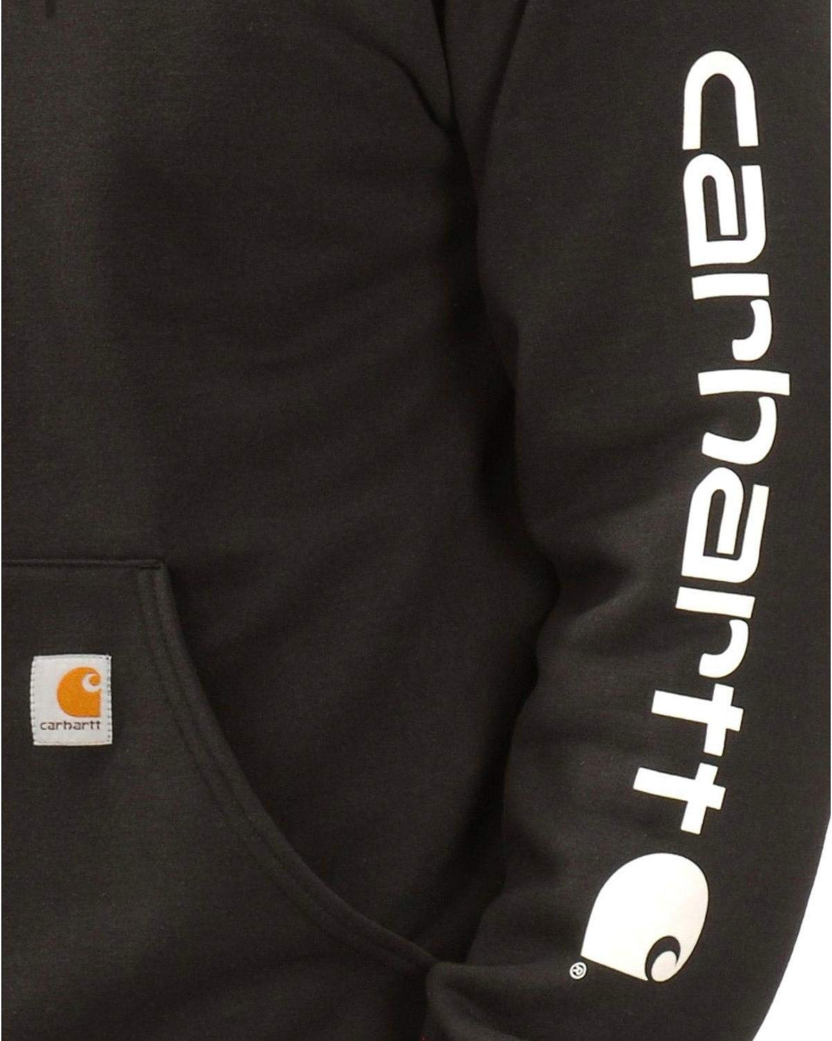 Carhartt Men's Loose Fit Midweight Logo Sleeve Graphic Sweatshirt (Also Available in Big & Tall), Black, X-Large