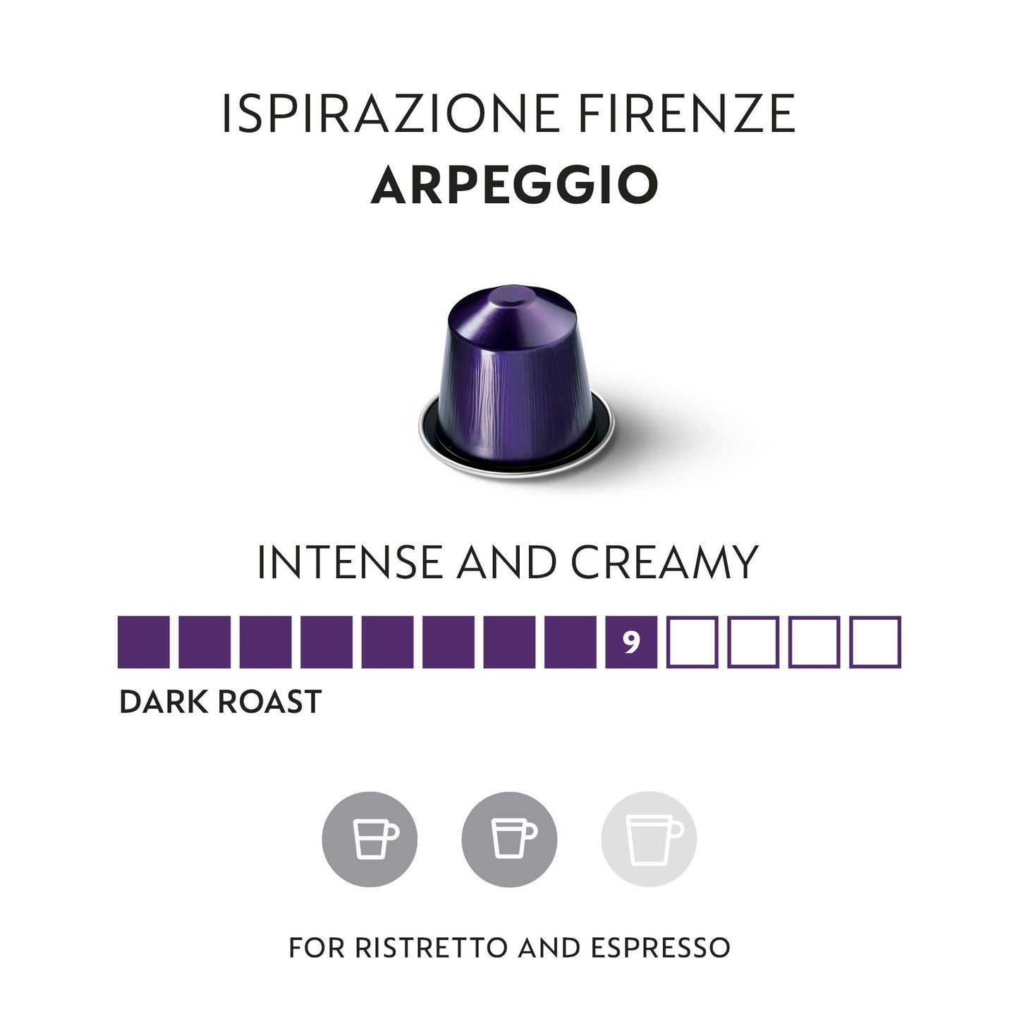 Nespresso Capsules Original Line, Arpeggio Intenso, Dark Roast Coffee,50 Count Coffee Pods