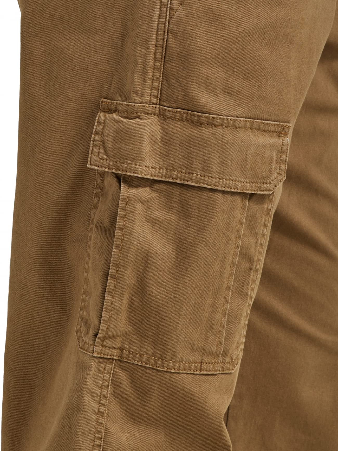 Wrangler Authentics Men's Relaxed Fit Stretch Cargo Pant, Kangaroo, 32W x 32L