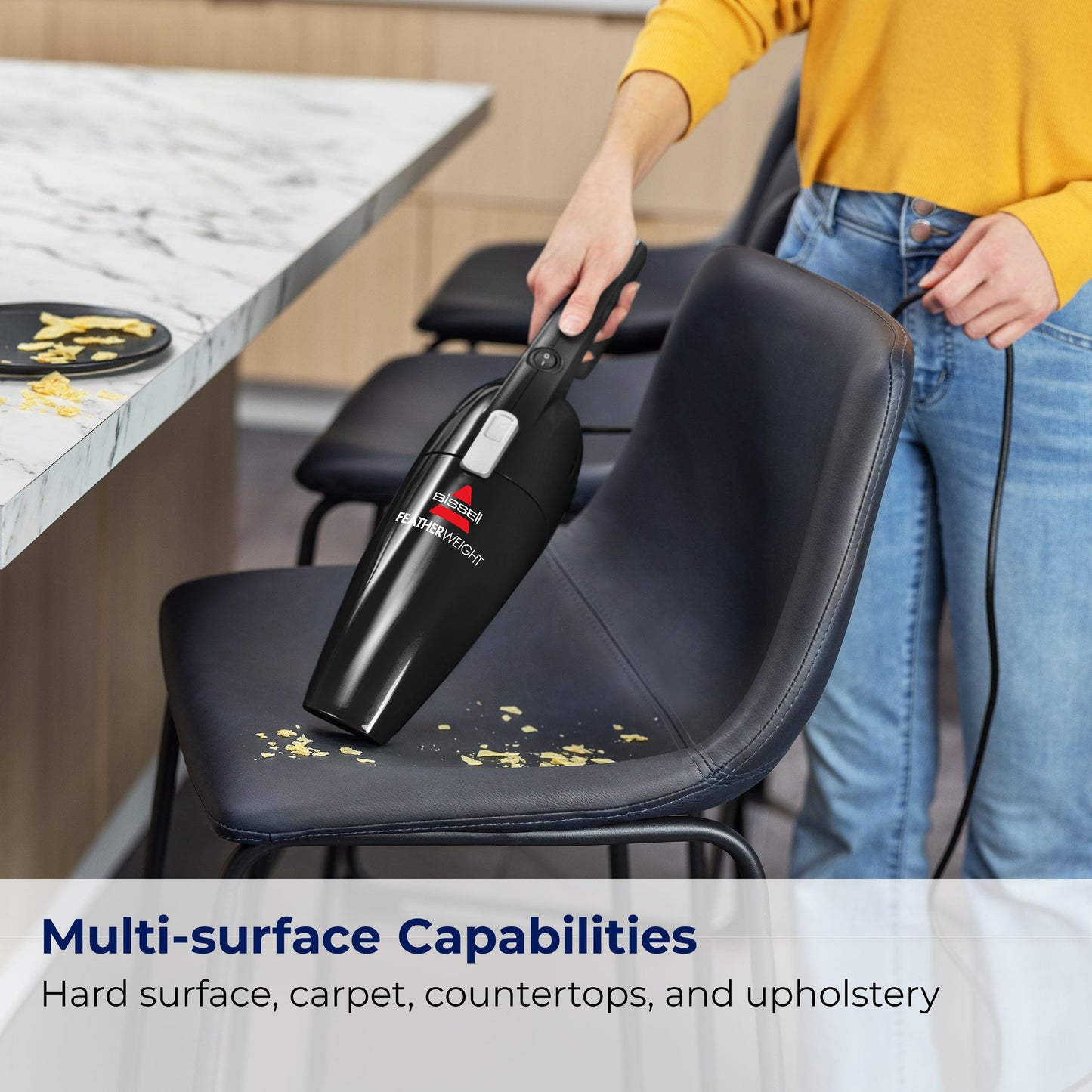 BISSELL Featherweight Stick Lightweight Bagless Vacuum with Crevice Tool, 2033M, Black