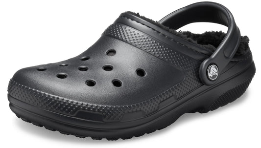 Crocs Unisex-Adult Classic Lined Clog, Black/Black, 4 Women/2 Men